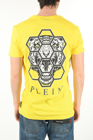 V Neck HEXAGON TIGER T-Shirt