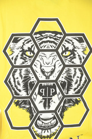 V Neck HEXAGON TIGER T-Shirt