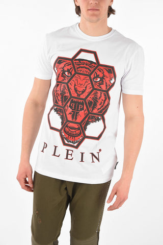HOMME T-Shirt Girocollo con Stampa Frontale