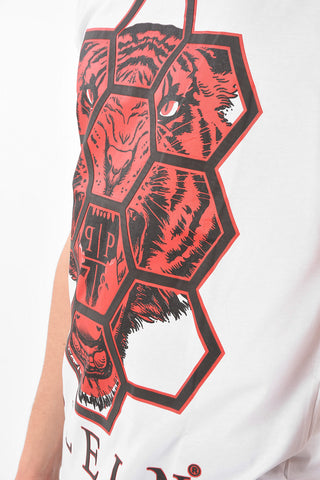 HOMME T-Shirt Girocollo con Stampa Frontale