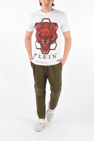 HOMME T-Shirt Girocollo con Stampa Frontale