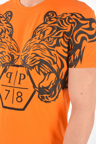 HOMME EST.1978 embossed printed crew-neck t-shirt