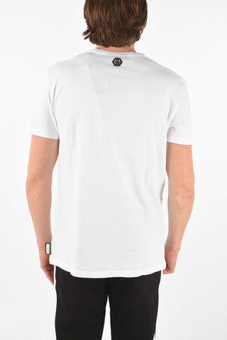HOMME EST.1978 Crew Neck SKULL T-Shirt with rhinestone embellishment