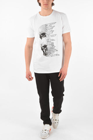 HOMME EST.1978 Crew Neck SKULL T-Shirt with rhinestone embellishment