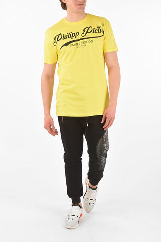 HOMME crew-neck t-shirt with print on the front