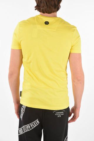 HOMME cotton ALLOVER SKULL crew-neck T-Shirt