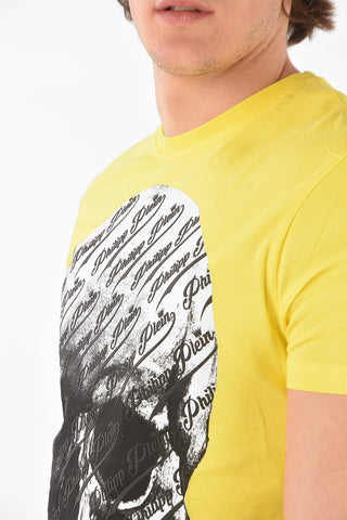 HOMME cotton ALLOVER SKULL crew-neck T-Shirt