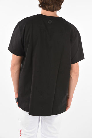 HOMME vintage effect crew-neck t-shirt