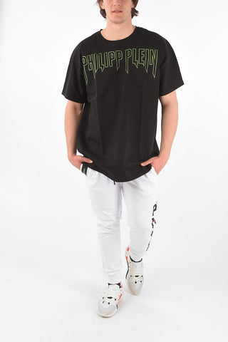 HOMME vintage effect crew-neck t-shirt