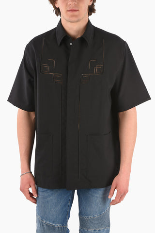 2 Pocket Embroidered Virgin Wool Shirt