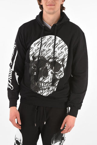 EST.1978 HOMME skull printed sweatshirt with hood