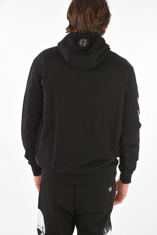 EST.1978 HOMME skull printed sweatshirt with hood