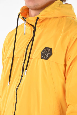 HOMME EST.1978 zip clousure SIGNATURE Windbreaker with hood
