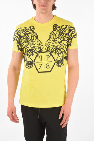 HOMME EST.1978 printed EXAGON TIGER crew-neck t-shirt