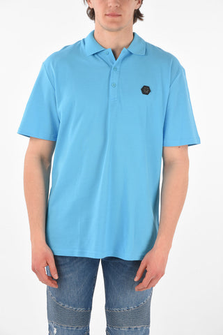 HOMME cotton 3 buttons polo shirt