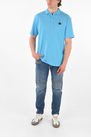 HOMME cotton 3 buttons polo shirt