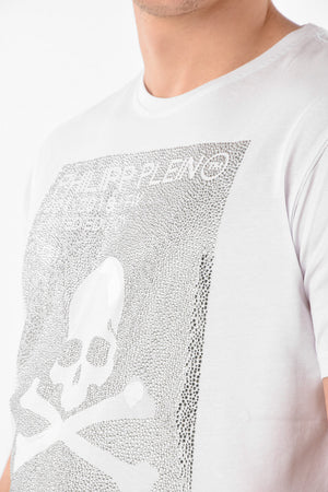 EST.1978 crew-neck t-shirt with rhinestone embellishment