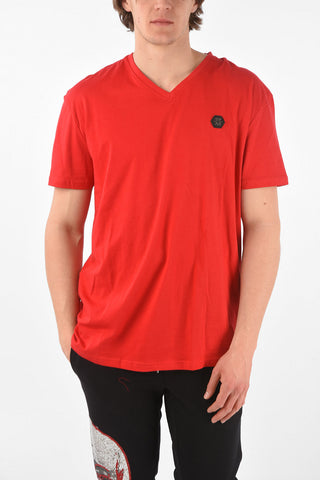 HOMME EST.1978 T-Shirt in Cotone con Collo a V