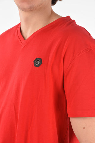HOMME EST.1978 T-Shirt in Cotone con Collo a V