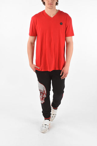 HOMME EST.1978 T-Shirt in Cotone con Collo a V