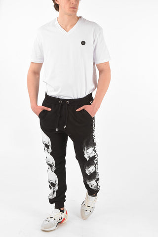 HOMME EST.1978 logoed side band jogger pants