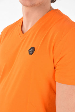 HOMME EST.1978 T-shirt scollo a V con stampa teschio sul retro