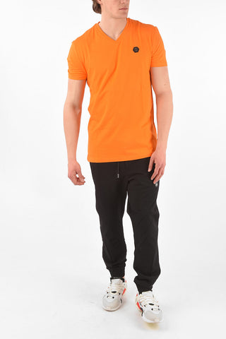 HOMME EST.1978 T-shirt scollo a V con stampa teschio sul retro