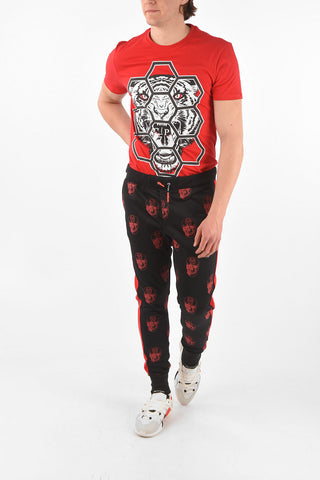 HOMME EST.1978 skulls printed jogger pants