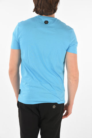 HOMME cotton ALLOVER SKULL crew-neck T-Shirt