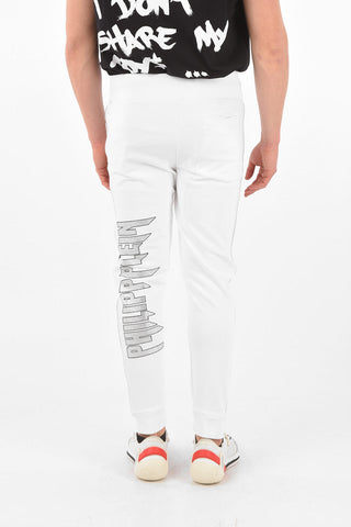 HOMME pantaloni jogger con teschio strass