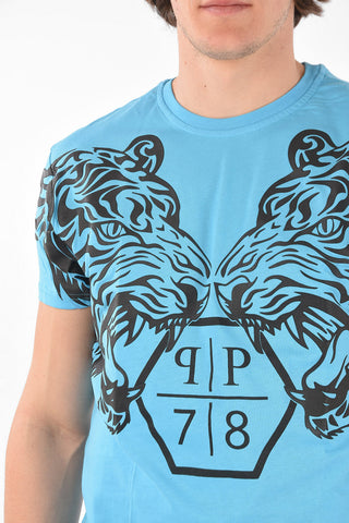 HOMME EST.1978 embossed printed crew-neck t-shirt