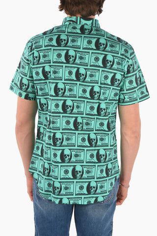 HOMME EST.1978 camcia stampa dollaro con chiusura a scomparsa