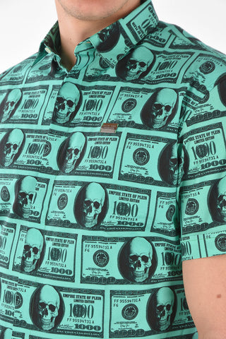 HOMME EST.1978 camcia stampa dollaro con chiusura a scomparsa