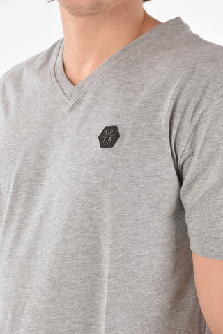 HOMME V Neck HEXAGON TIGER T-Shirt
