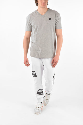 HOMME V Neck HEXAGON TIGER T-Shirt