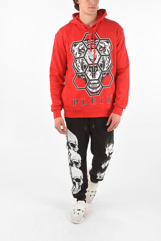 HOMME EST.1978 printed HEXAGON TIGER sweatshirt with side pocket