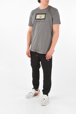  HOMME EST.1978 cotton crew-neck t-shirt with sealed dollar