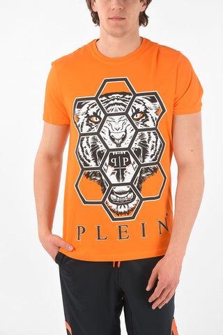 HOMME EST.1978 Cotton HEXAGON TIGER T-Shirt
