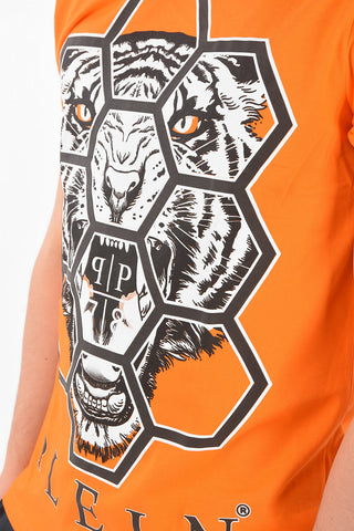 HOMME EST.1978 Cotton HEXAGON TIGER T-Shirt