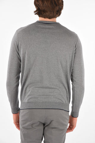 Maglia in Lana Vergine con Collo a V