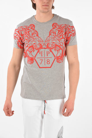 HOMME EST.1978 tigers printed crew-neck t-shirt