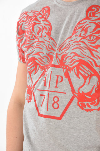 HOMME EST.1978 tigers printed crew-neck t-shirt