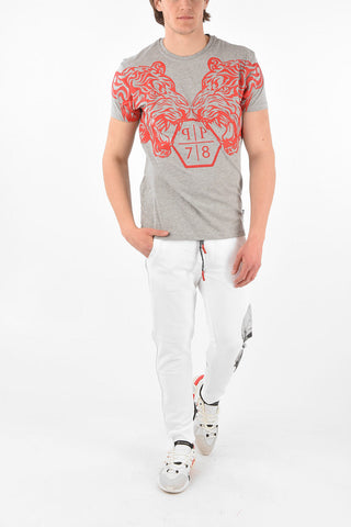 HOMME EST.1978 tigers printed crew-neck t-shirt
