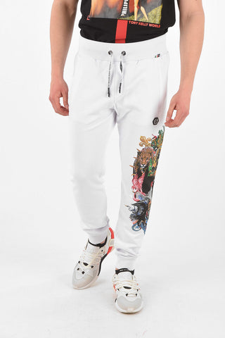 HOMME cotton JUNGLE jogger pants with print