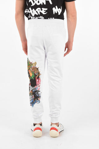 HOMME cotton JUNGLE jogger pants with print
