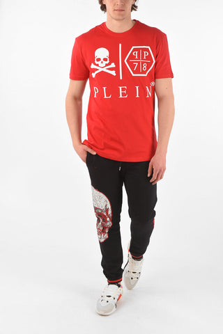 HOMME printed cotton crew-neck T-Shirt
