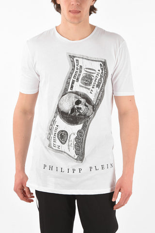 BLACK CUT EST.1978 Crew Neck DOLLAR T-Shirt with rhinestone embellishment