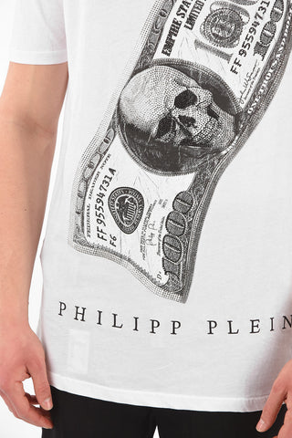 BLACK CUT EST.1978 Crew Neck DOLLAR T-Shirt with rhinestone embellishment