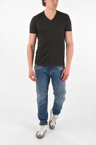 Short-sleeved V Neck T-Shirt