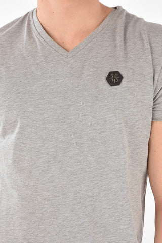 HOMME EST.1978 t-shirt ALLOVER SKULL scollo a v